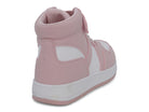 Girls Blush Pink & White High Top Sneaker