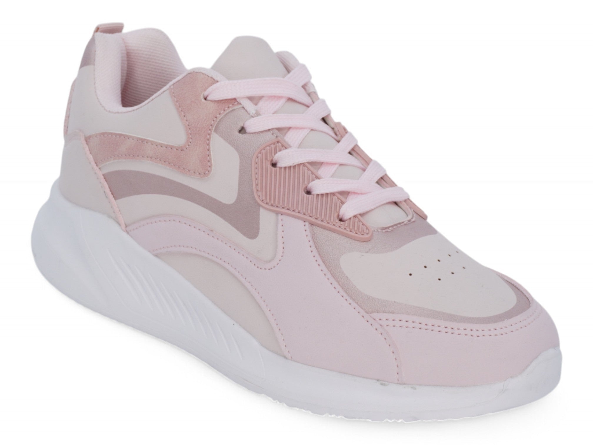 Girls Pink & Gold Bubble Sneaker