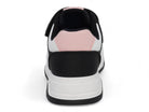 Girls Black & Pink Lace Up Sneaker