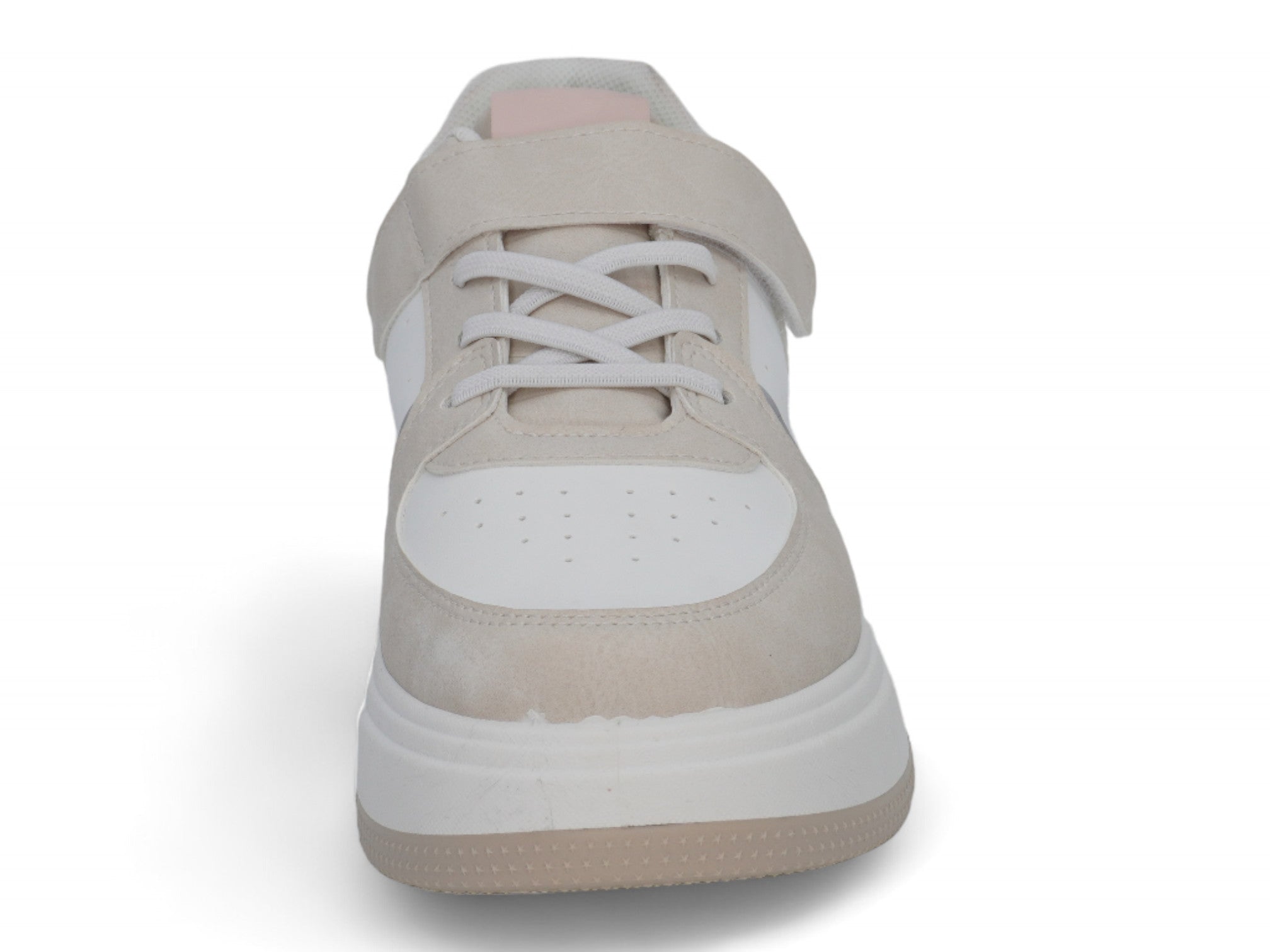 Girls Gray & Pink Lace Up Sneaker