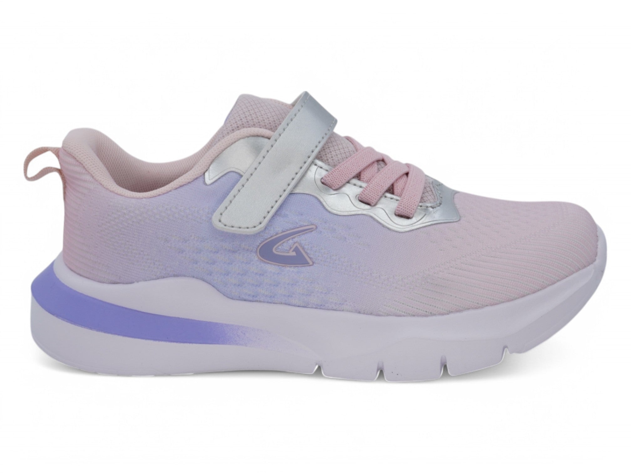 Girls Pink & Purple Velcro Sneaker