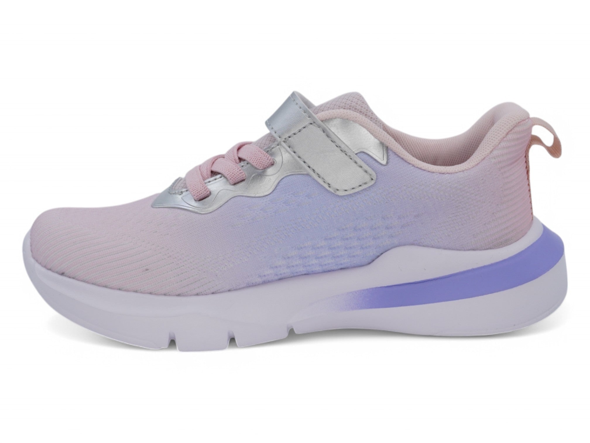 Girls Pink & Purple Velcro Sneaker