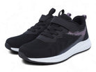 Girls' Black & Purple Velcro Athletic Sneaker