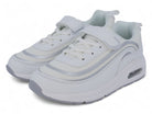 Girls' White & Gray Bubble Athletic Sneaker
