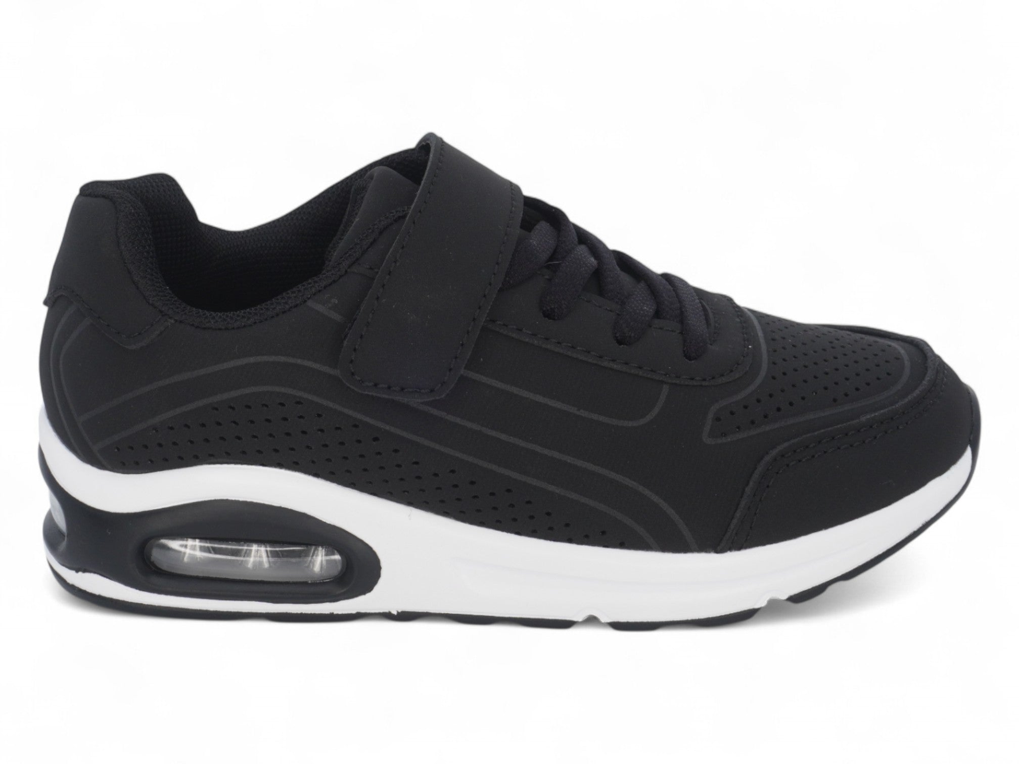 Girls' Matte Black Bubble Athletic Sneaker