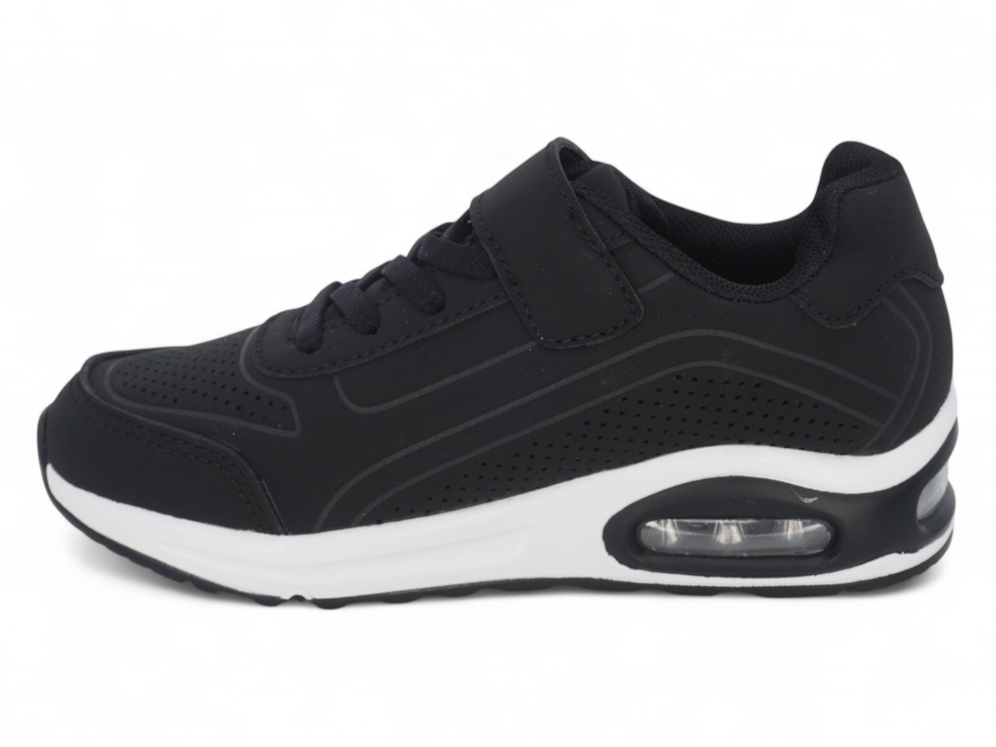 Girls' Matte Black Bubble Athletic Sneaker