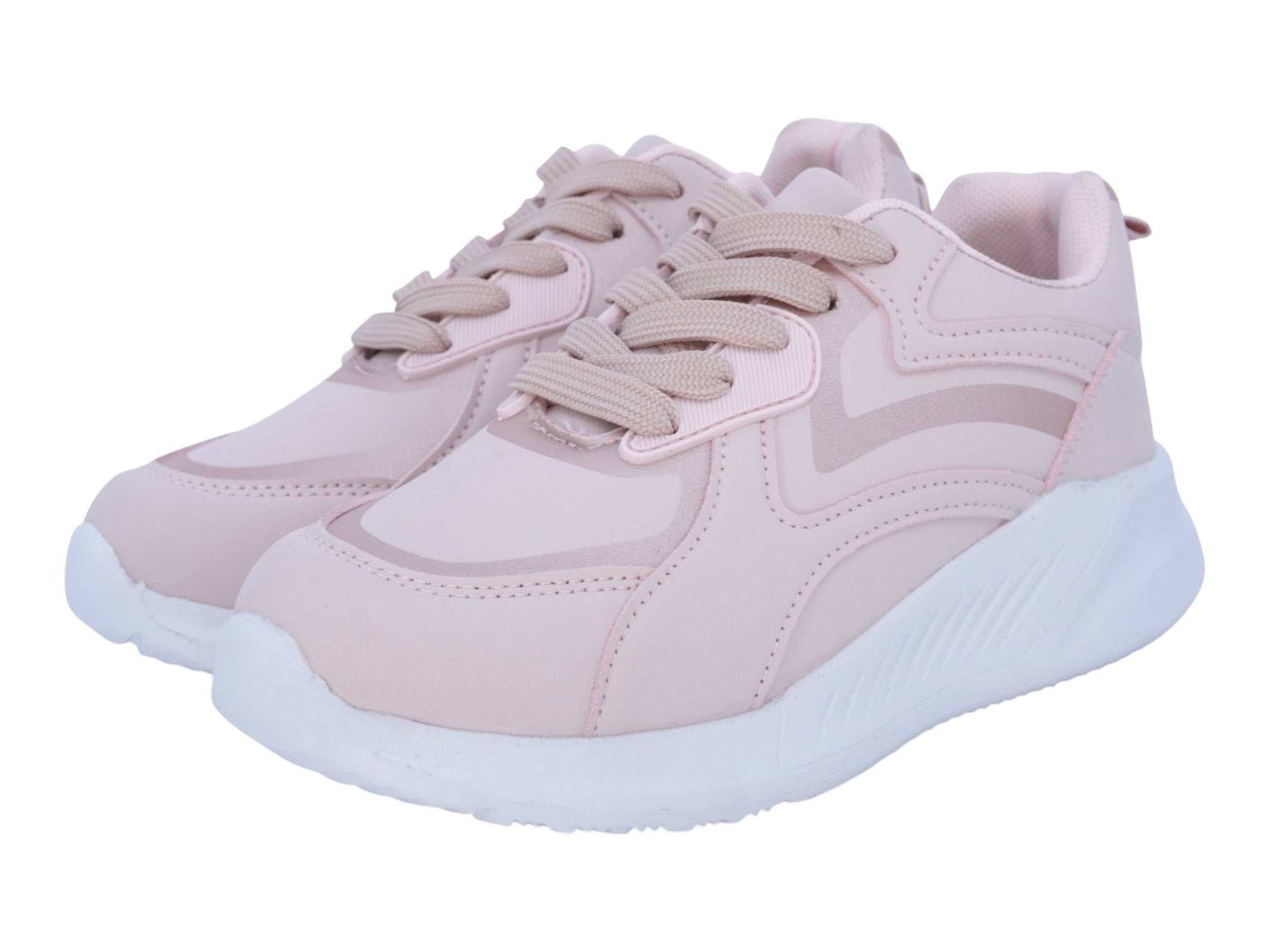 Girls' Light Pink & Rose Gold Bubble Athletic Sneaker