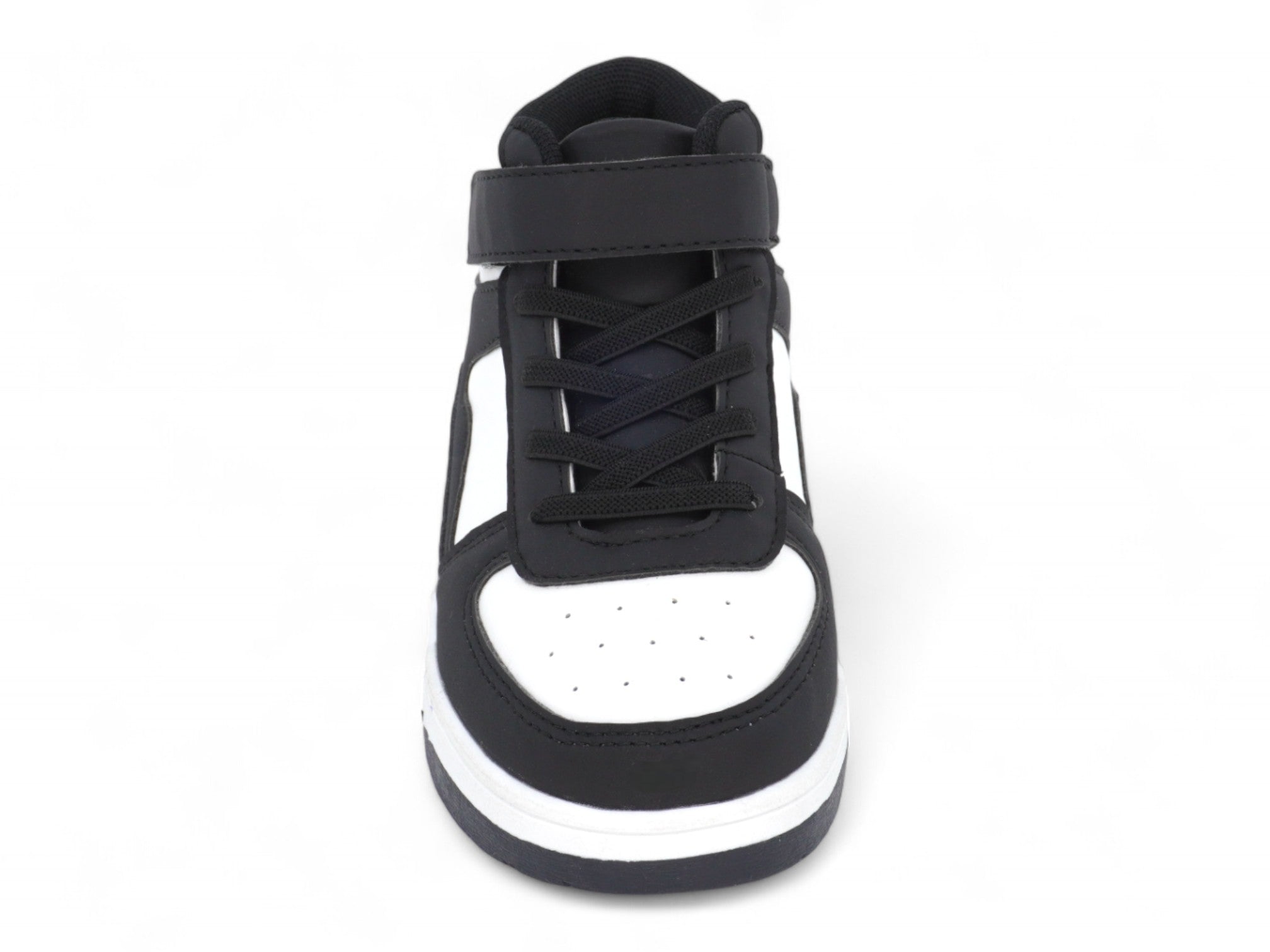 Toddler Black Velcro Mid Top Athletic Sneaker