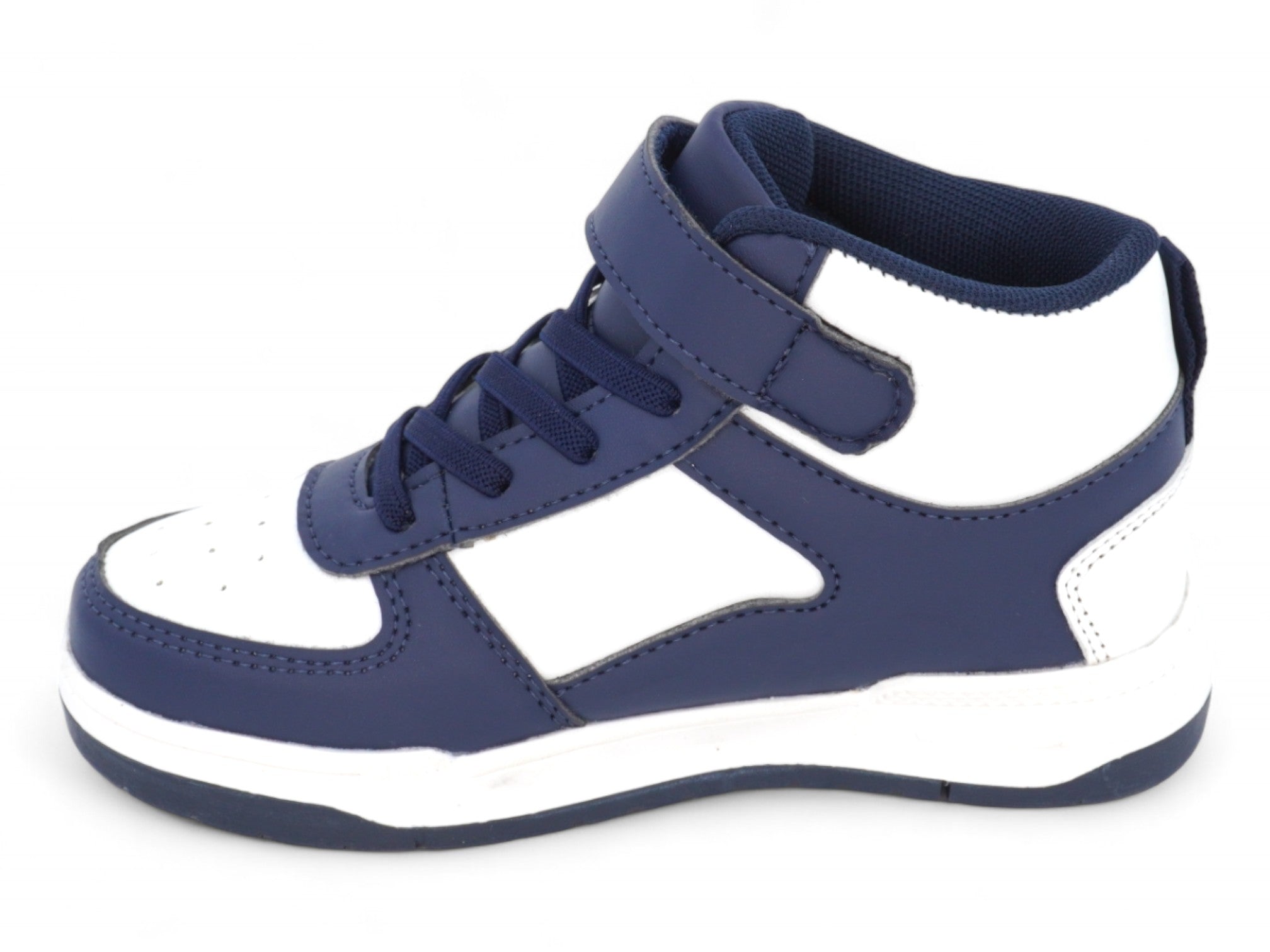 Toddler Blue Velcro Mid Top Athletic Sneaker