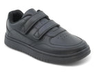 Kids' Black Double Velcro Sneaker