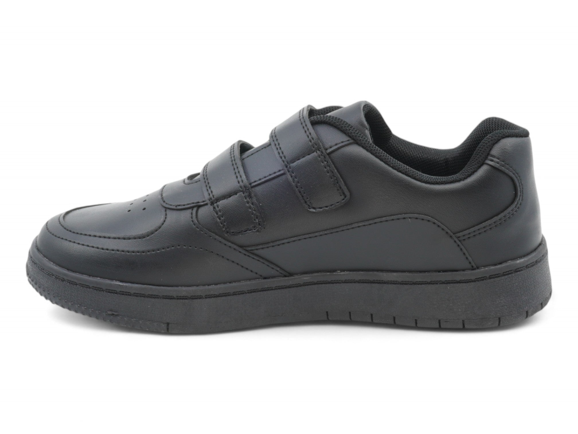 Kids' Black Double Velcro Sneaker