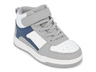 Toddler White & Blue Mid Top Sneaker