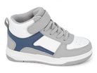 Toddler White & Blue Mid Top Sneaker