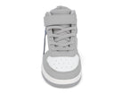 Toddler White & Blue Mid Top Sneaker