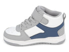 Toddler White & Blue Mid Top Sneaker