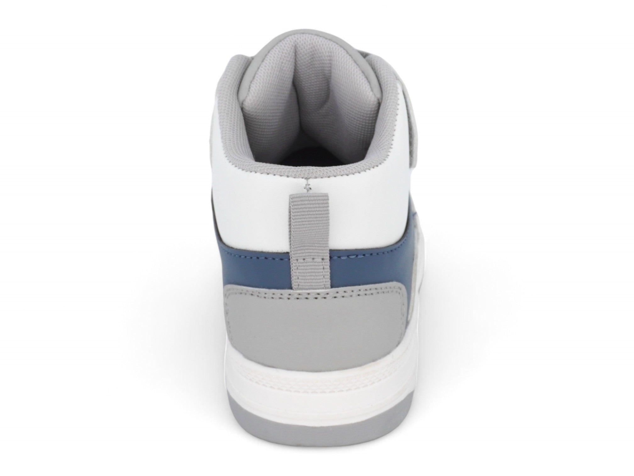 Toddler White & Blue Mid Top Sneaker