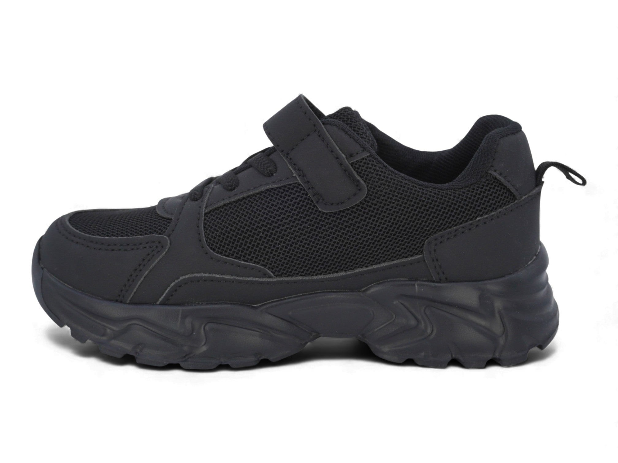 Toddler Black Light Weight Mesh Sneaker