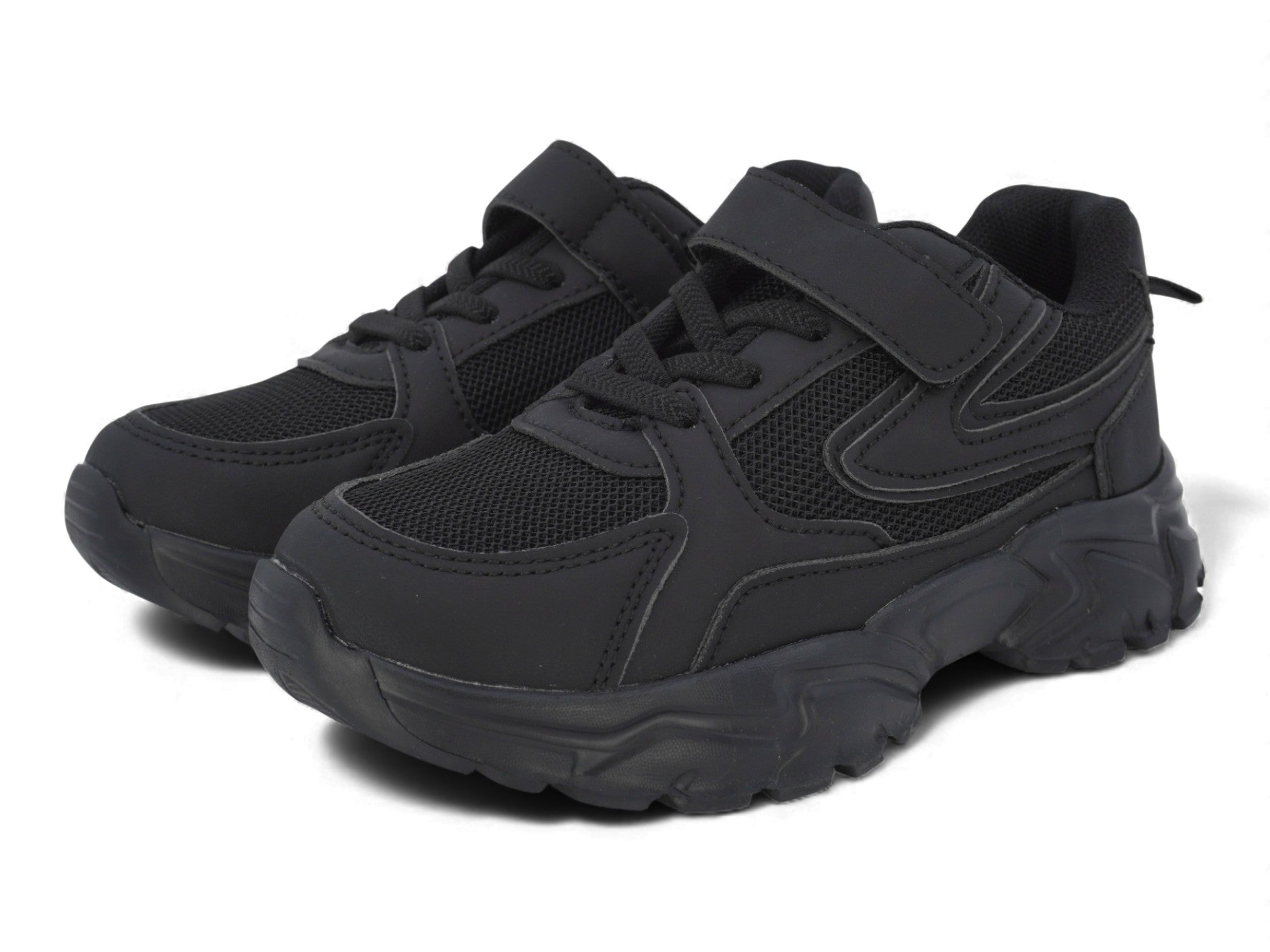 Toddler Black Light Weight Mesh Sneaker