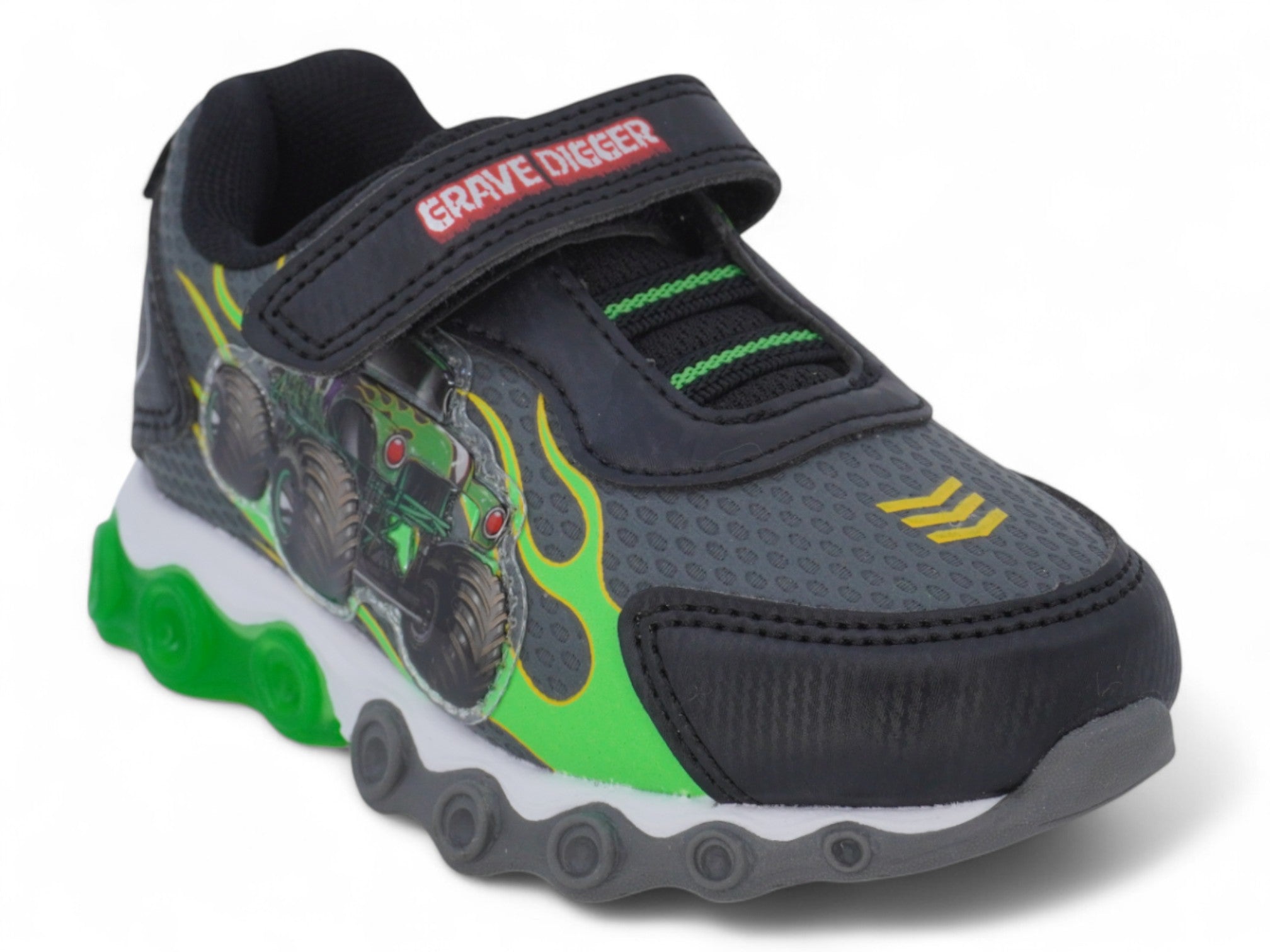 Toddler Green Monster Jam Light-Up Sneaker
