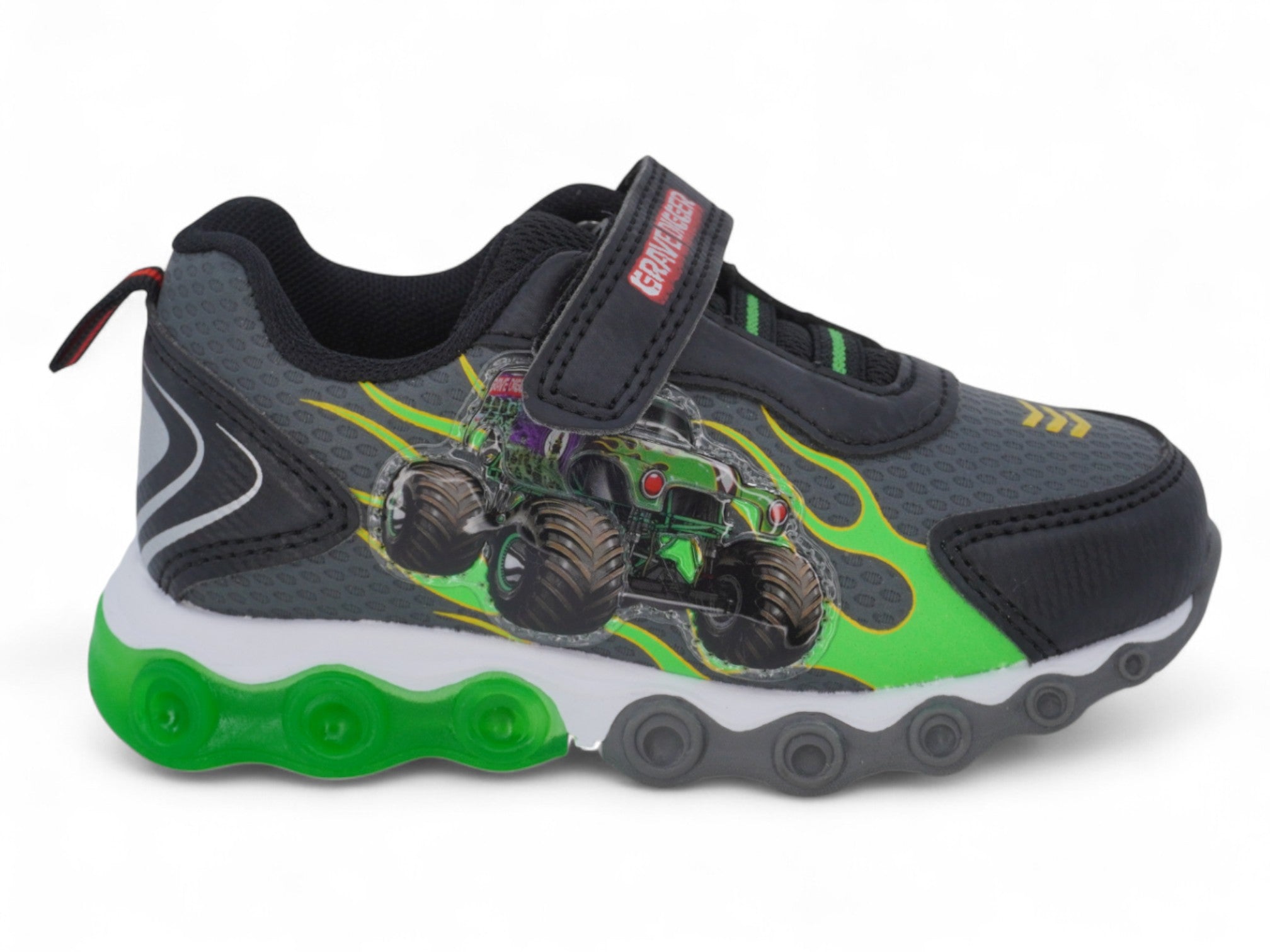 Toddler Green Monster Jam Light-Up Sneaker