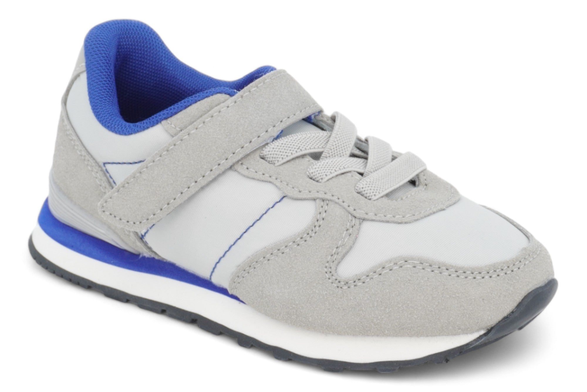 Boys' White & Blue Sneaker