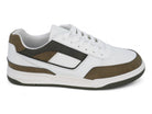 Boys' White & Khaki Low Top Sneaker