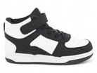 Boys' Black & White Mid Top Sneaker
