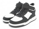 Boys' Black & White Mid Top Sneaker