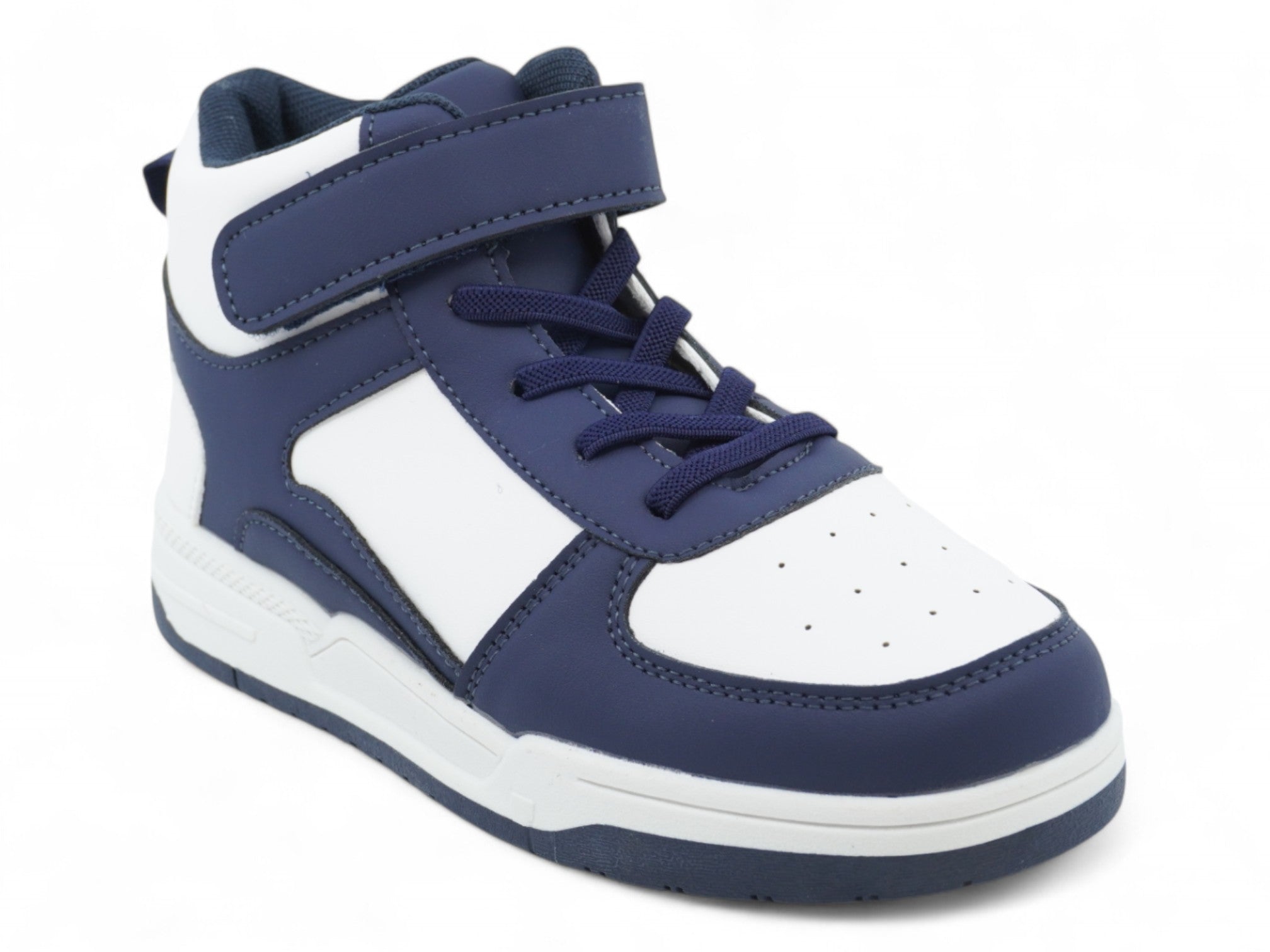 Boys' Blue Velcro Mid Top Athletic Sneaker
