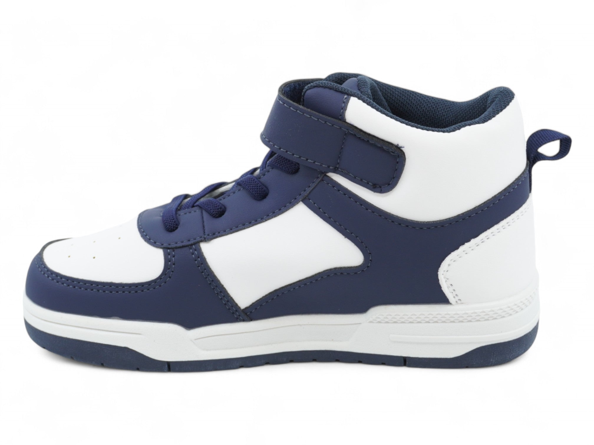 Boys' Blue Velcro Mid Top Athletic Sneaker
