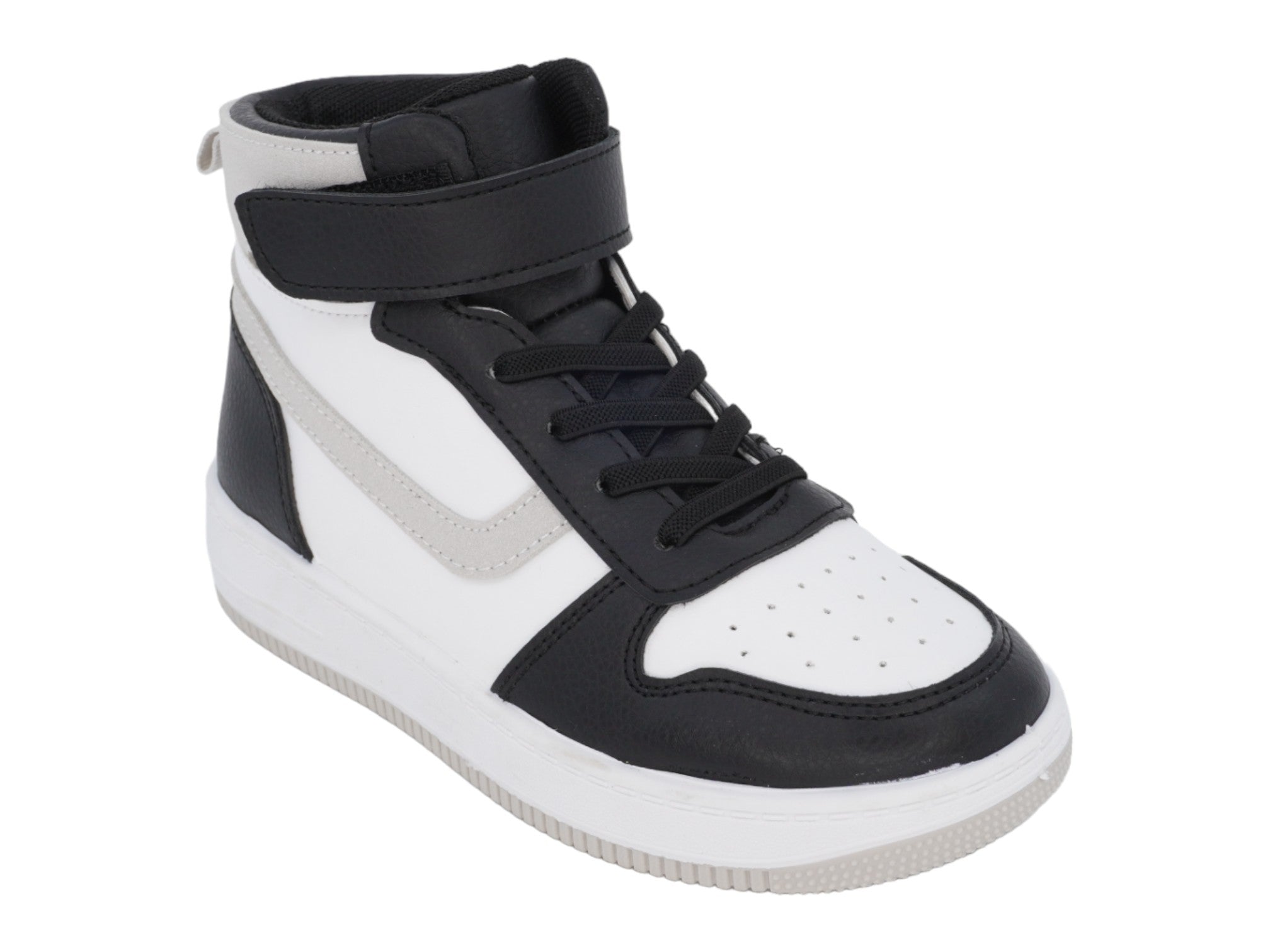 Boys' Black White & Gray High Top