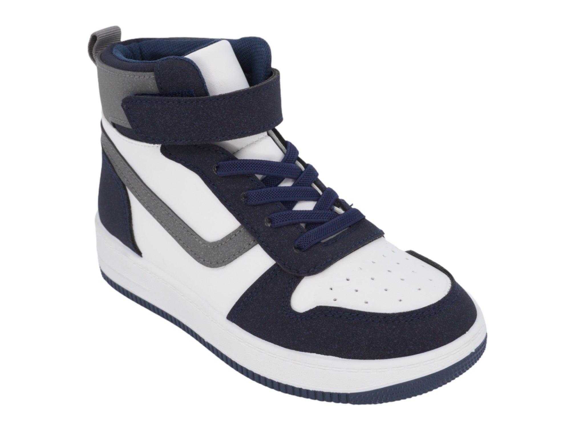 Boys' Navy & Gray High Top Athletic Sneaker
