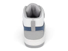 Boys' White & Gray Mid Top Sneaker