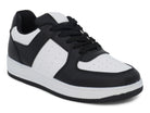Boys' Black & White Low Top Court Sneaker