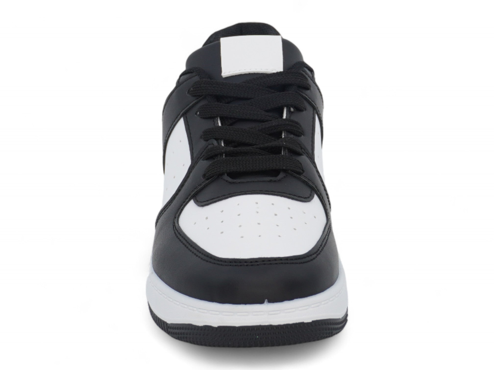 Boys' Black & White Low Top Court Sneaker