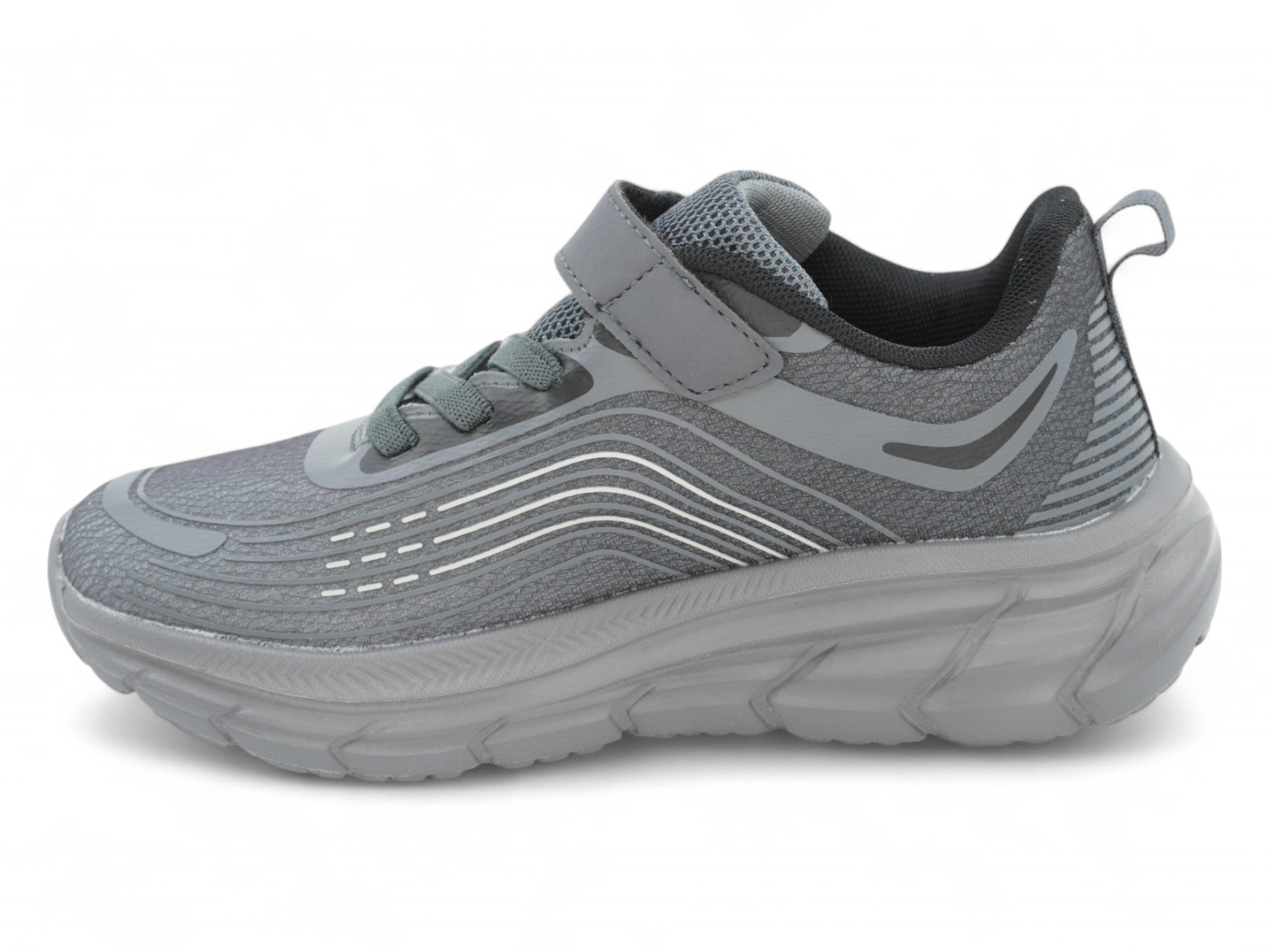 Boys' Tripple Gray Flyknit Jogger Sneaker