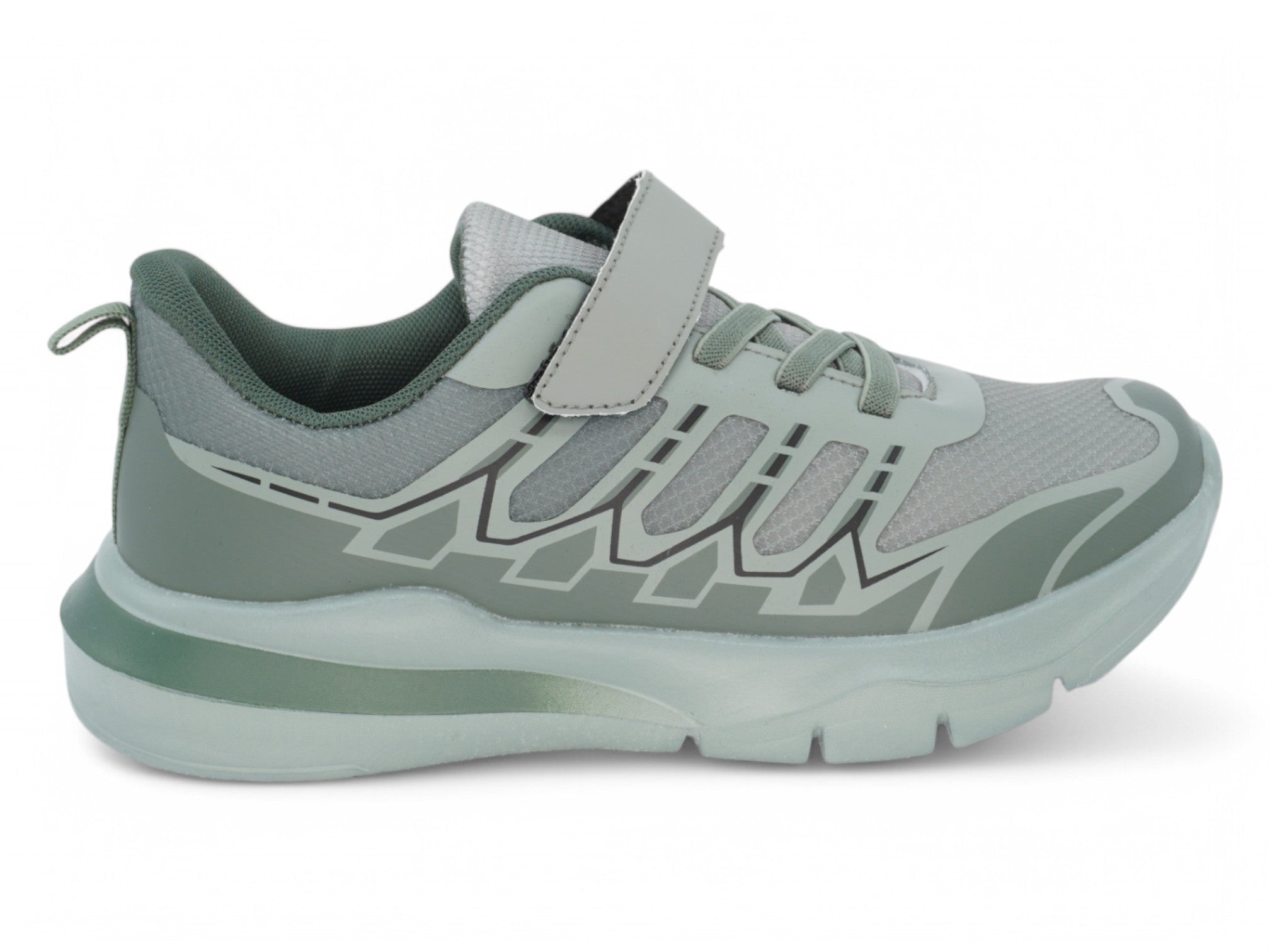 Boys' Two-Tone Green Jogger Sneaker