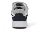 Boys' White & Gray Microsuede Sneaker