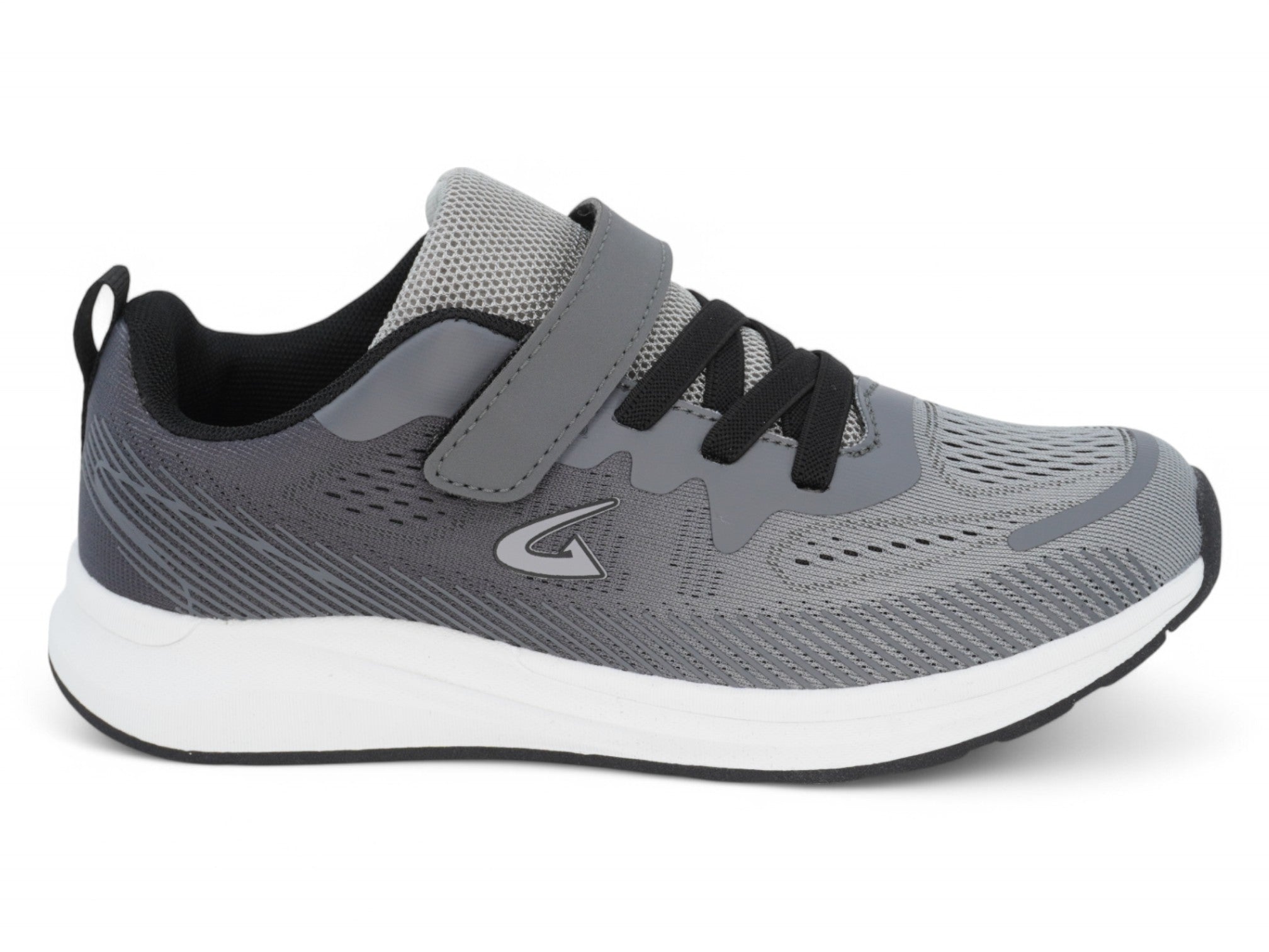 Boys' Gray Flyknit Velcro Sneaker