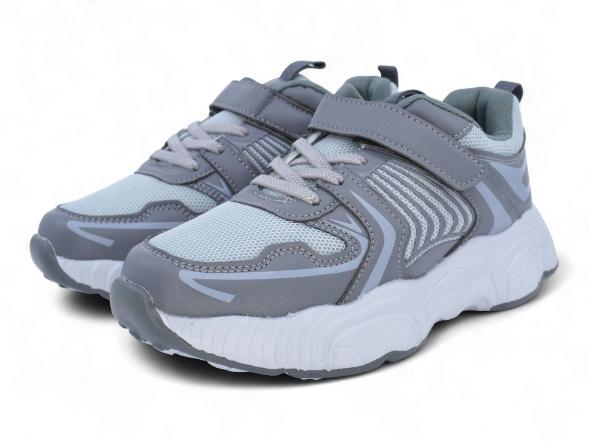 Boys' Iron Gray Mesh Sneaker