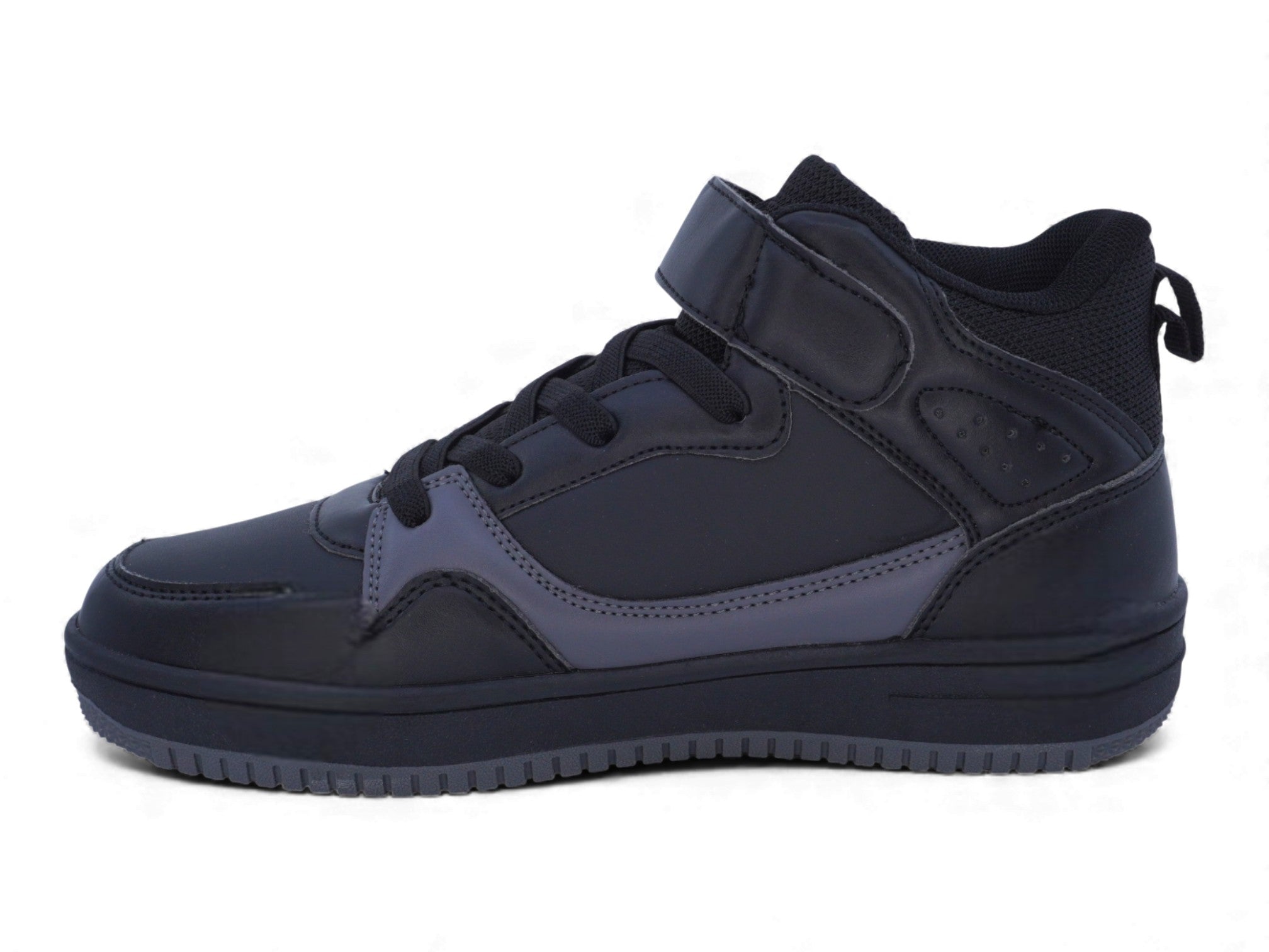 Boys' Black High Top Sports Sneaker