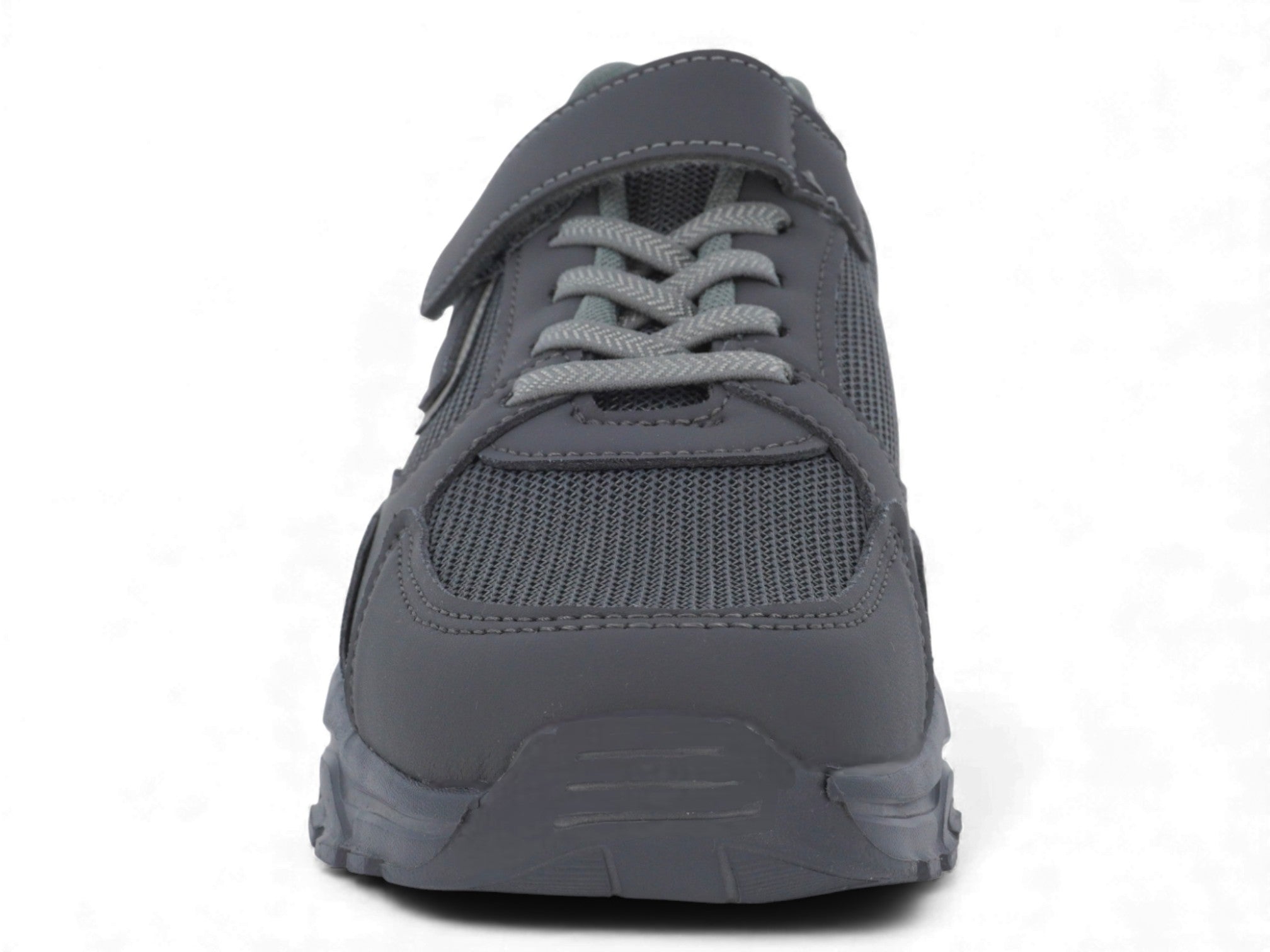 Boys' Gray Light Weight Mesh Sneaker