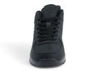 Women's Black Vegan Leather Bubble Non Slip Sneaker