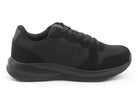 Women's Black Faux Suede & Lycra Non Slip Sneaker