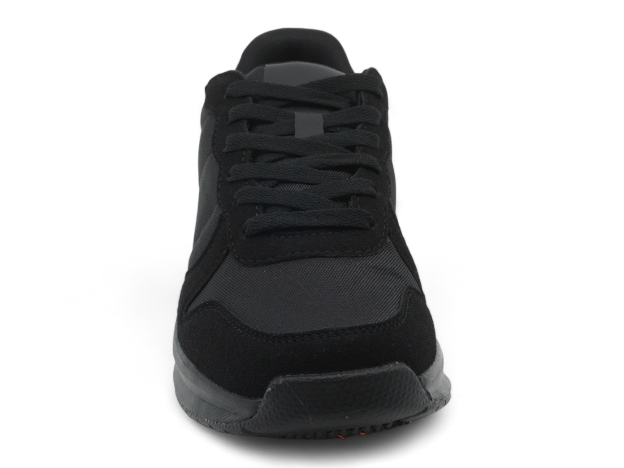 Women's Black Faux Suede & Lycra Non Slip Sneaker