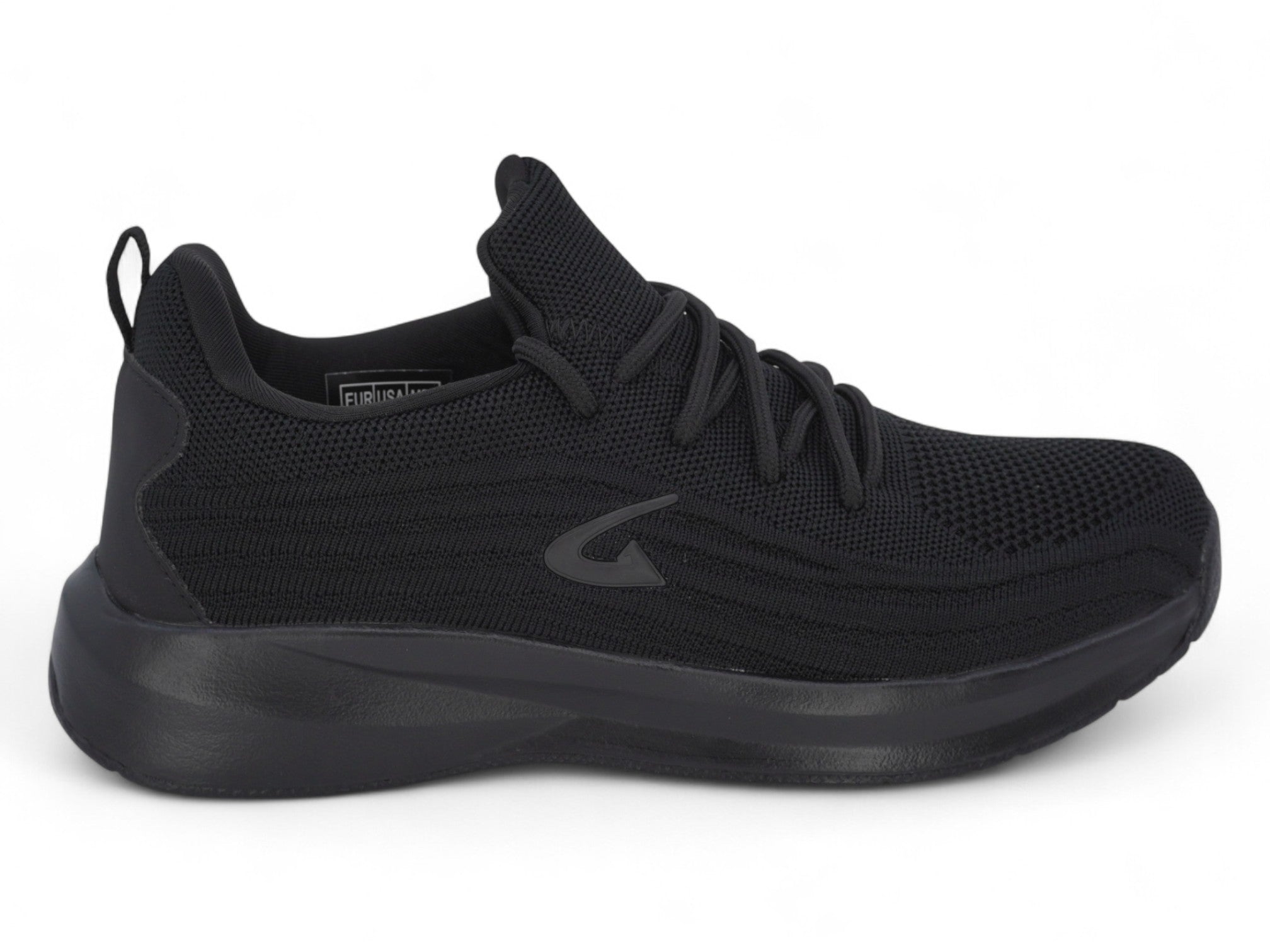 Women's Black Fly Knit High Cut Non-Slip Sneaker