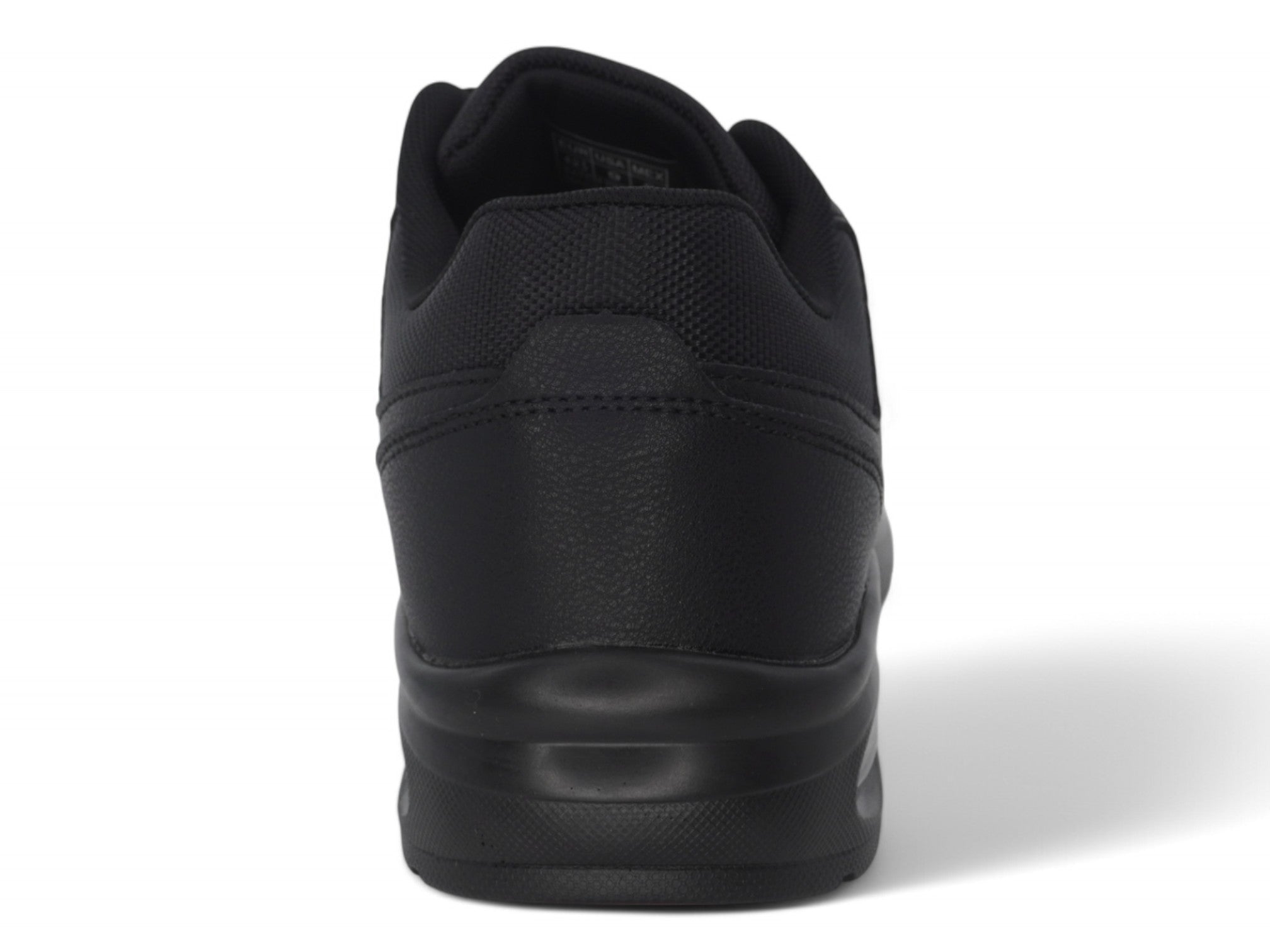 Men's Black Pebbled Vegan Leather Bubble Non Slip Sneakers