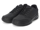 Men's Black Pebbled Vegan Leather Bubble Non Slip Sneakers