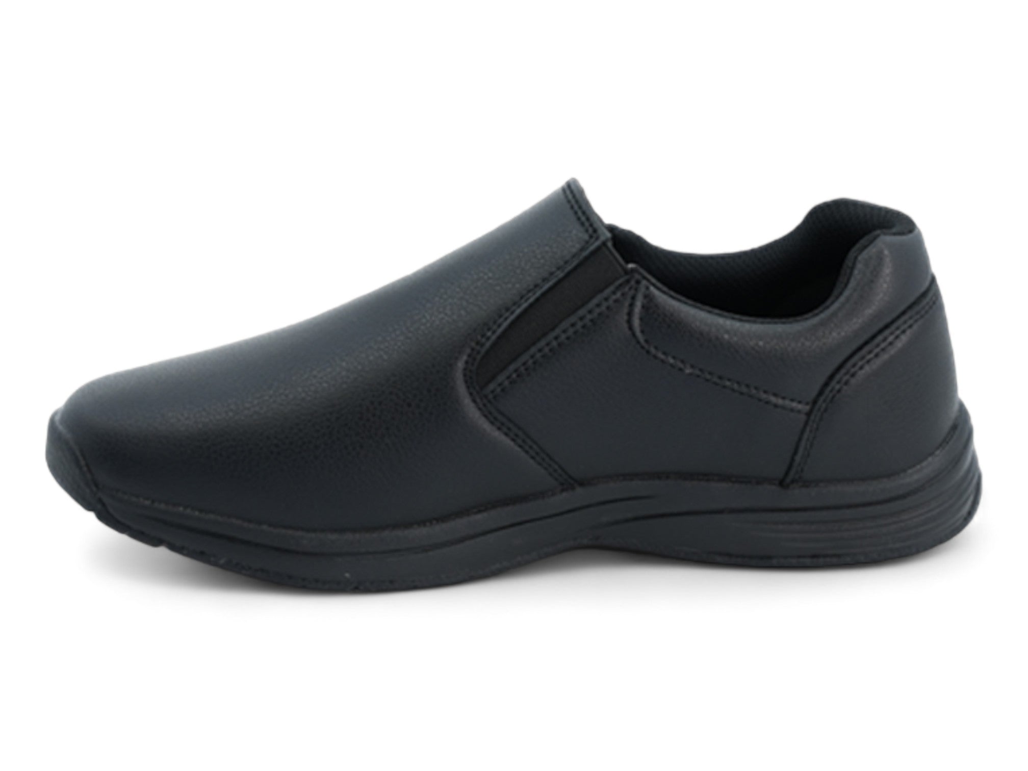 Men`s Black Laceless Non Slip Shoes 9 / Black