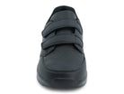 Mens' Black Vegan Leather Velcro Bubble Non Slip